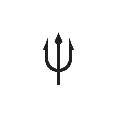 Trident silah logosu tasarım vektör şablonu