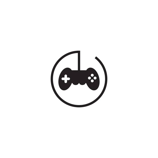 Modèle de conception de logo contrôleur de jeu — Image vectorielle