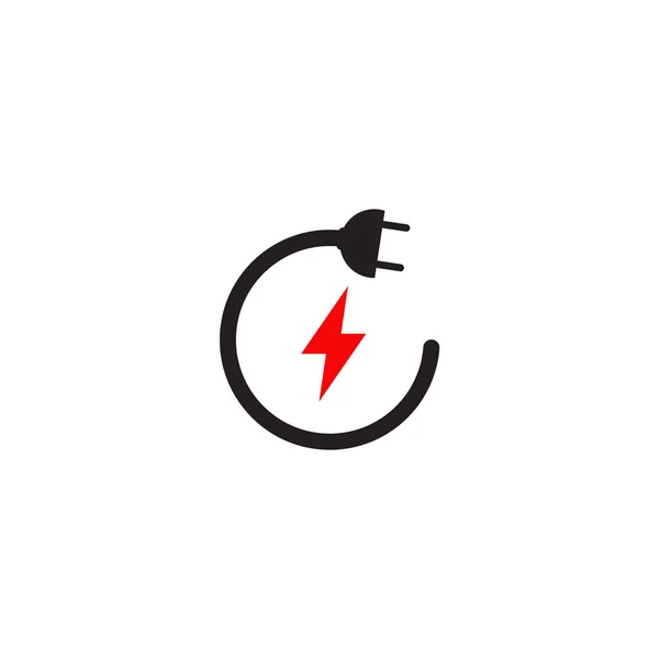 Plantilla de diseño de conector de cable eléctrico — Vector de stock