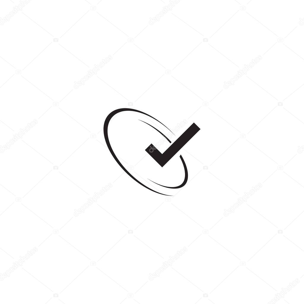 Check mark icon logo design template