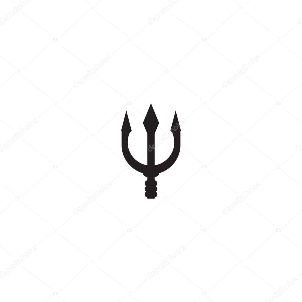 Trident weapon logo design inspiration vector template