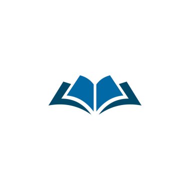 Kitap logosu tasarım vektör şablonu