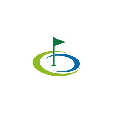 Golf logosu tasarım vektör şablonu