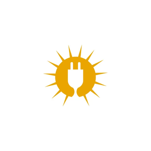 Modelo de vetor de design de logotipo de energia solar —  Vetores de Stock