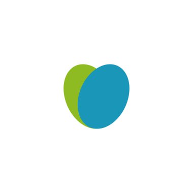 Aşk illüstrasyon logo tasarım şablonu