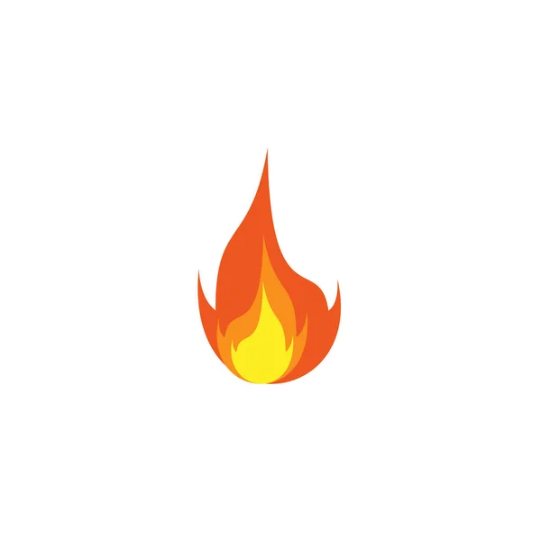 화재 삽화 로고 디자인 템플릿 — 스톡 벡터