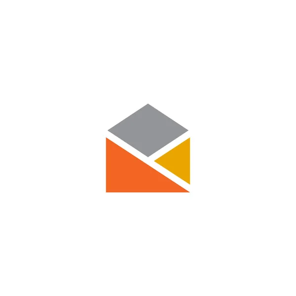 Modelo de design de logotipo de ícone de carta de correio — Vetor de Stock