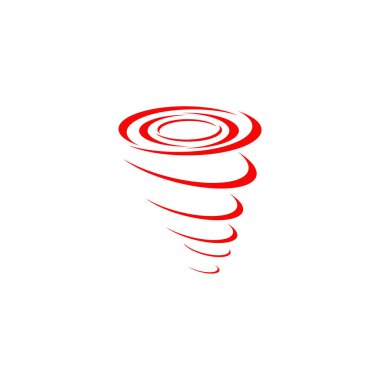 Tornado büküm simgesi logo tasarım şablonu
