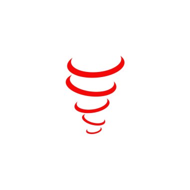 Tornado büküm simgesi logo tasarım şablonu