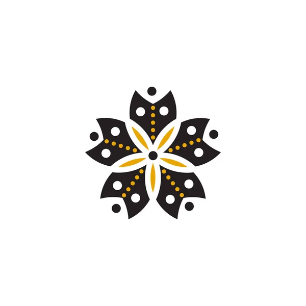 Аборигени мистецтво крапки картина значок логотип дизайн векторний шаблон — стоковий вектор