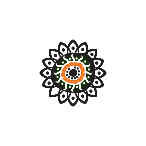 Аборигенные точки живопись иконы вектор дизайна логотипа искушать — стоковый вектор
