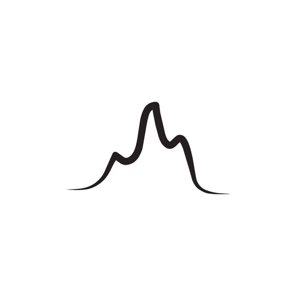 Montaña icono logotipo diseño plantilla — Vector de stock