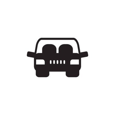 Otomotiv logosu tasarımı ile araba simgesi ön görünümü kullanılıyor