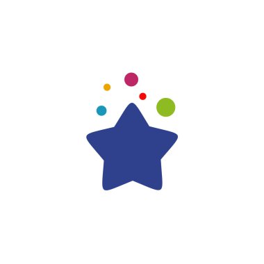 Yıldız simgesi logo tasarım vektör şablonu