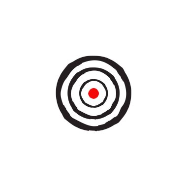 Hedef nokta logo tasarım şablonu