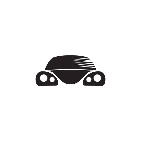 Diseño de logotipo automotriz con el uso de icono de coche vista frontal — Vector de stock