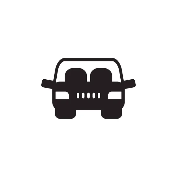 Návrh loga automobilového průmyslu s použitím čelního pohledu na ikonu — Stockový vektor