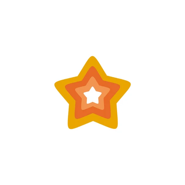 Modelo de vetor de design de logotipo de ícone estrela — Vetor de Stock