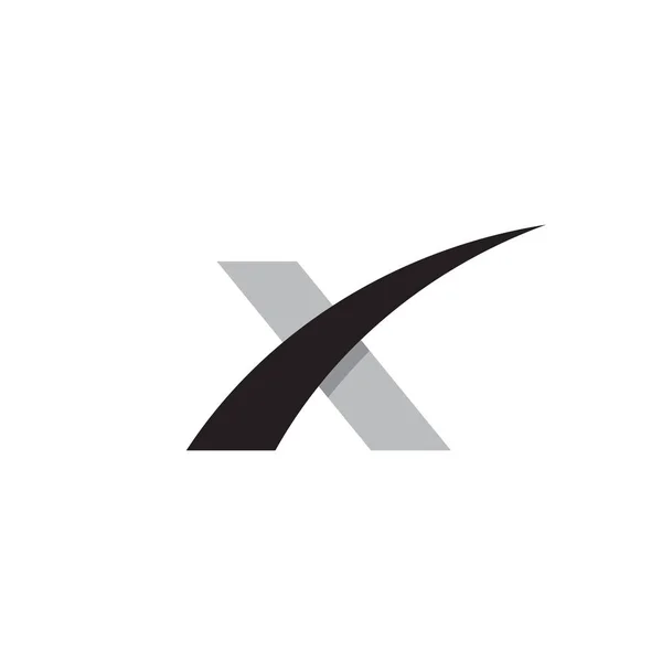 X harfi ilk logo tasarım vektör şablonu — Stok Vektör