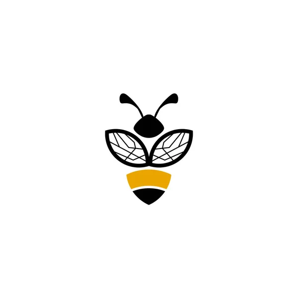 Modelo de vetor de design de logotipo de ícone de abelha — Vetor de Stock