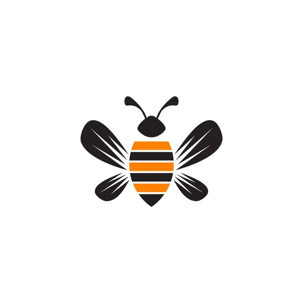 Bijen pictogram logo ontwerp vector template — Stockvector