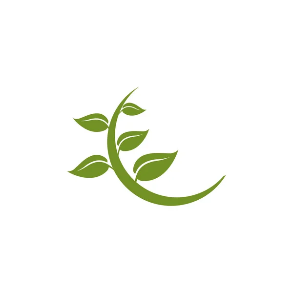Blad pictogram logo ontwerp vector sjabloon — Stockvector