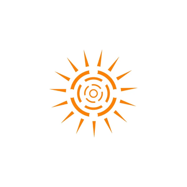Plantilla vectorial diseño logo Sun — Vector de stock