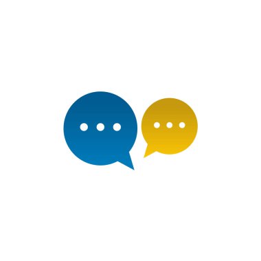 kabarcık sohbet simgesi logo tasarım şablonu