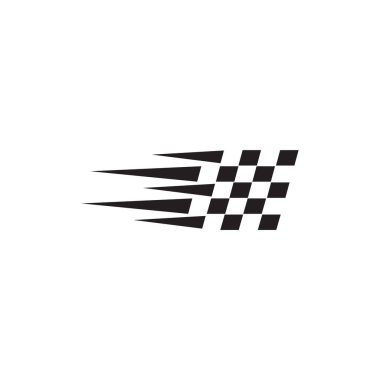 Yarış bayrağı logo tasarım şablonu