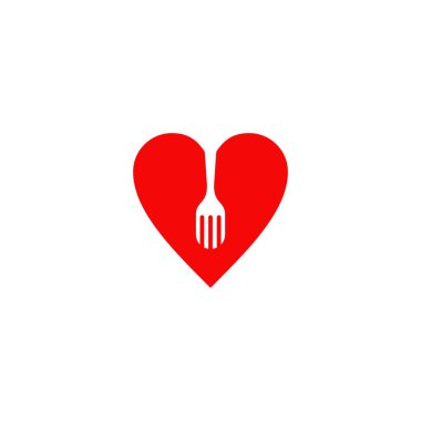 Kaşık ve çatal simgesi şablonuyla birleştirilmiş gıda logosu tasarımı