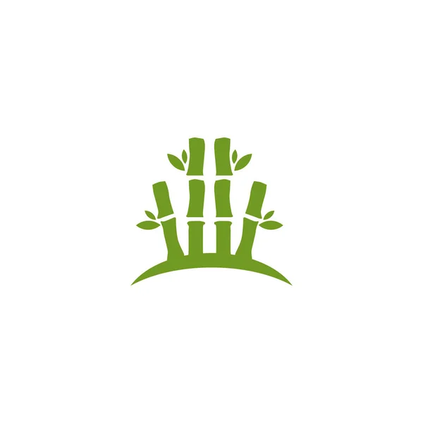 Bamboo tree icon logo design vector template — Stock Vector
