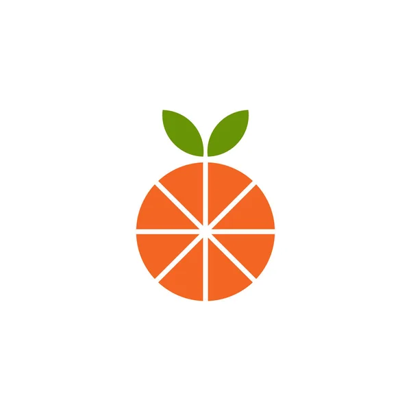 Orange fruit icon logo design template — ストックベクタ