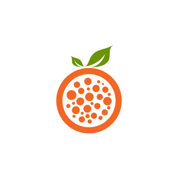 Orange fruit icon logo design template — ストックベクタ