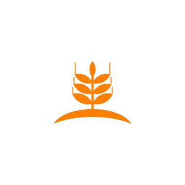 Buğday unu tarım logosu tasarım şablonu