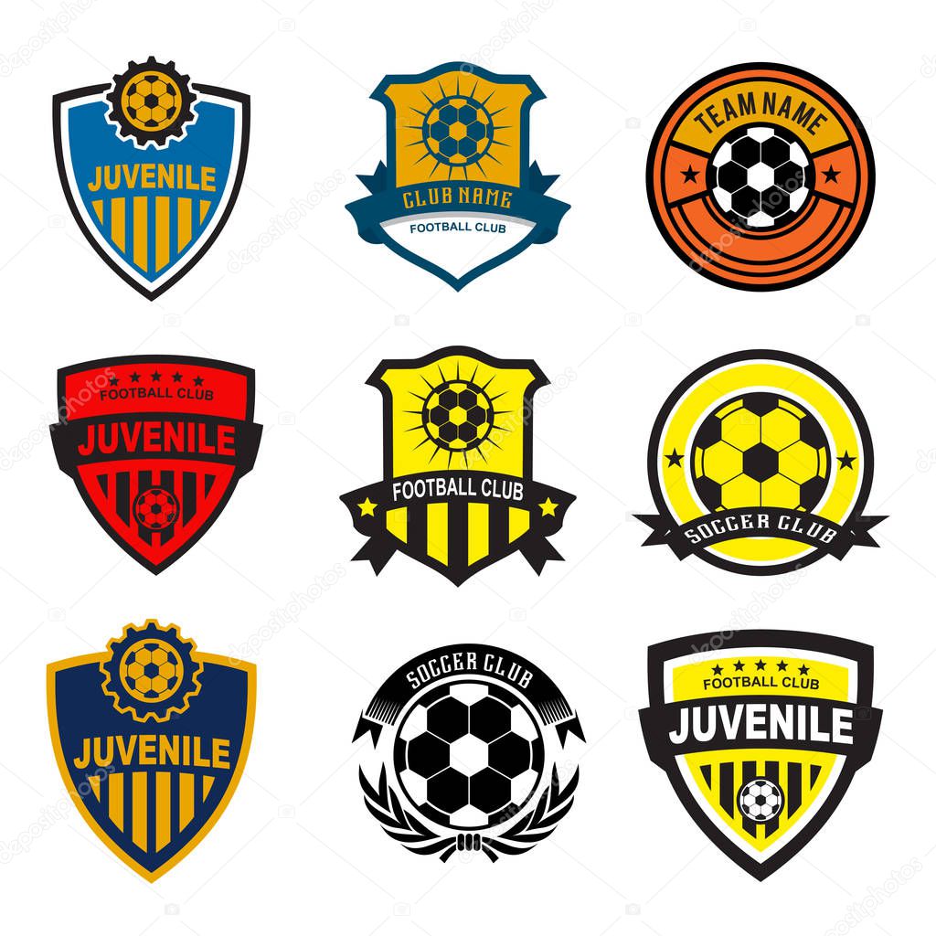 Football emblem logo design inspiration vector template