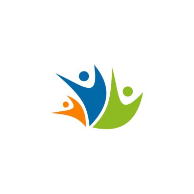 Topluluk ve evlat edinme logosu tasarım şablonu