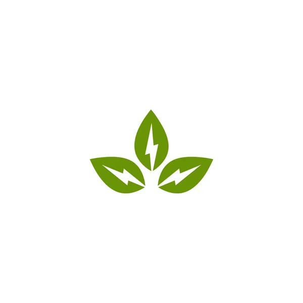 Návrhová vektorová šablona ekologického loga zelené energie — Stockový vektor