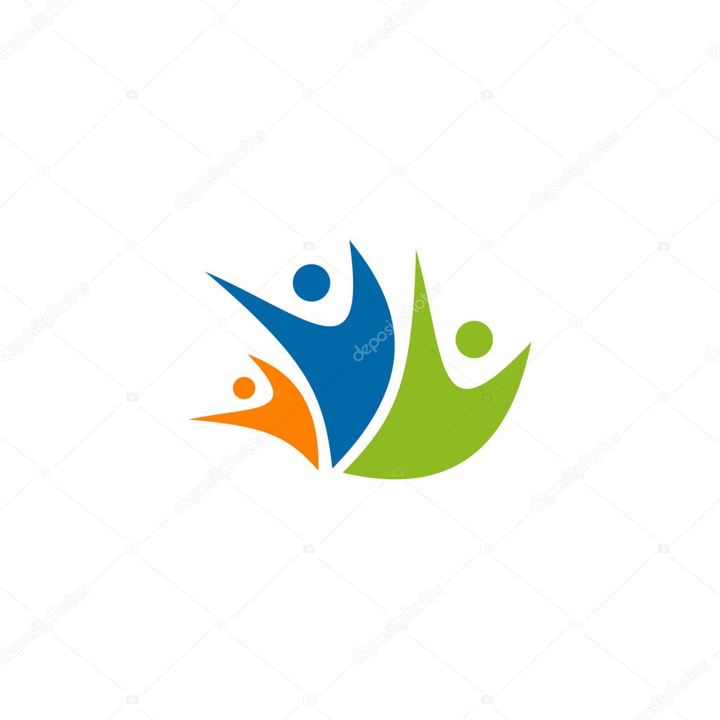 Community and adoption care logo design template