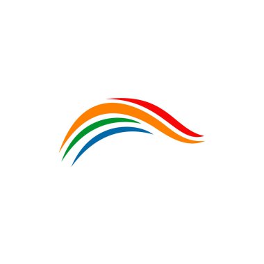 Gökkuşağı simgesi logo tasarım vektör şablonu