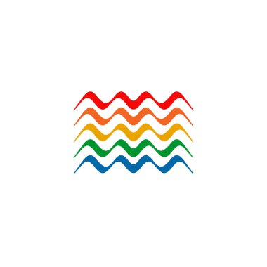 Gökkuşağı simgesi logo tasarım vektör şablonu