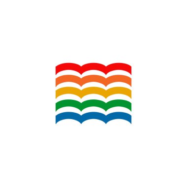 Gökkuşağı simgesi logo tasarım vektör şablonu