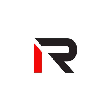 R harfi simge logo tasarım şablonu