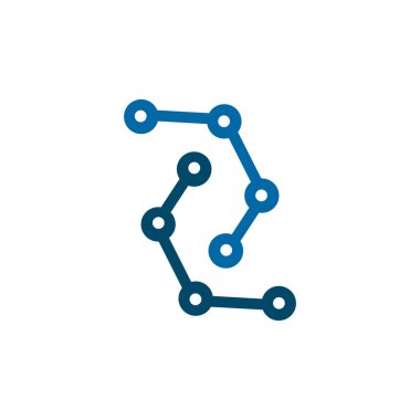 Atom zinciri logo tasarım şablonu