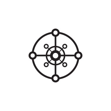 Atom zinciri logo tasarım şablonu