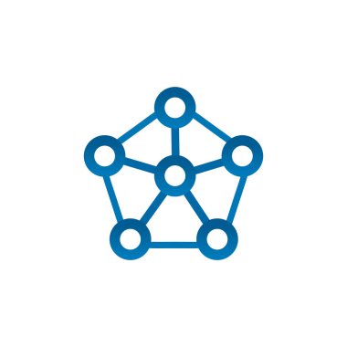 Atom zinciri logo tasarım şablonu