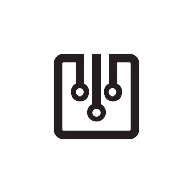 Atom zinciri logo tasarım şablonu