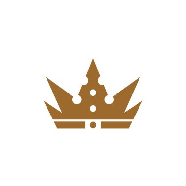 Lüks taç simgesi logo tasarım şablonu