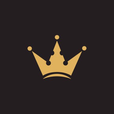 Lüks taç simgesi logo tasarım şablonu