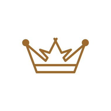 Lüks taç simgesi logo tasarım şablonu