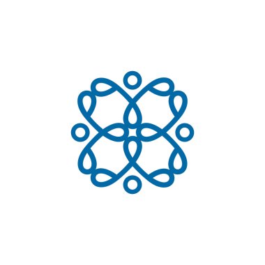 İnsan karakter simgesi logo tasarım şablonu